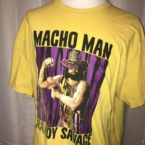 WWF Macho Man Randy Savage Mens Yellow XXL T-Shirt